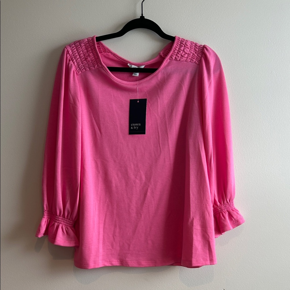 Crown & Ivy Pink Women's Top